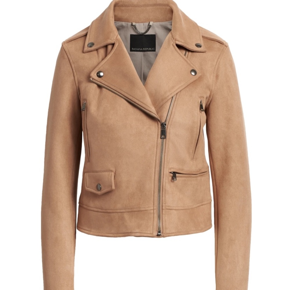 BANANA REPUBLIC | Vegan Suede Moto Jacket